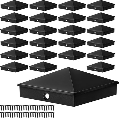 Tapas poste aluminio piramidal cubierta buzón 4x4 negro