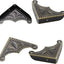 24 Protectores Esquinas Metal Bronce 2.2x2.2pulg Muebles