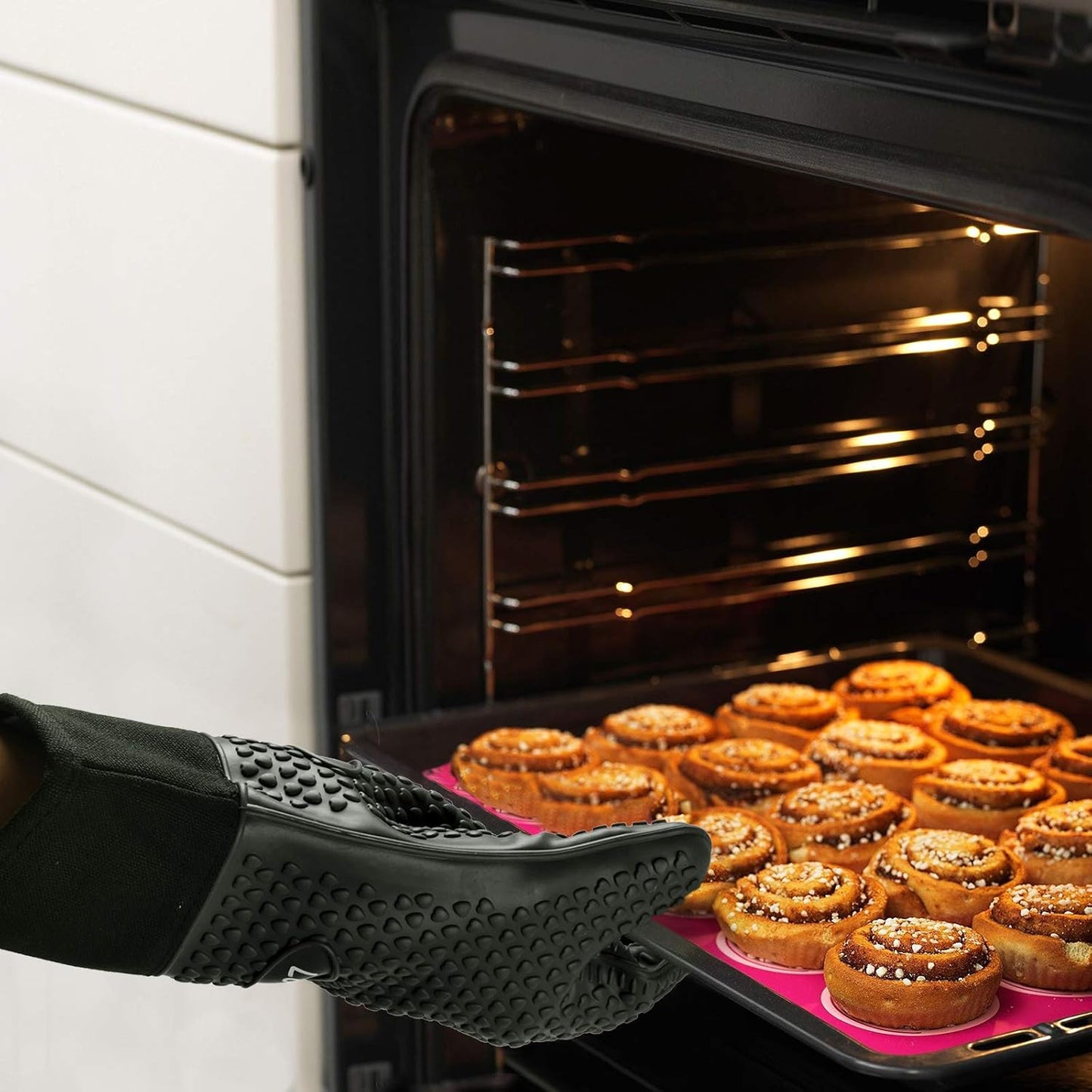 Guantes horno silicona doble capa antiderrap