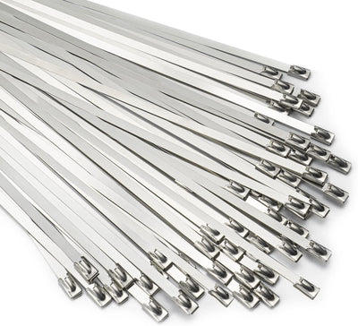 Bridas cremallera acero inox 11.8pulg 100pzas autobloqueo