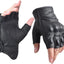 Guantes motocicleta piel cabra sin dedos hombre