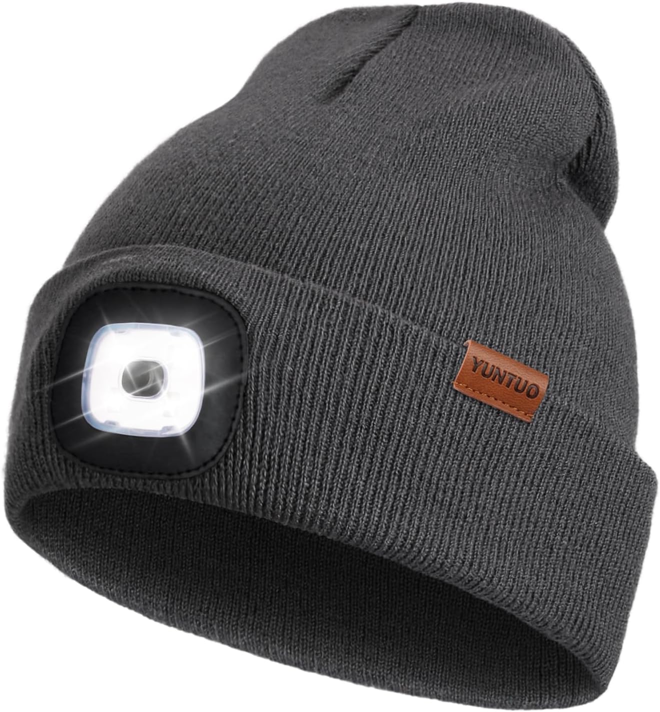 Gorro LED linterna frontal recargable USB unisex