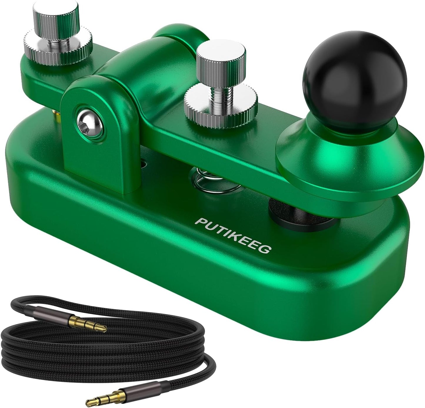 Llave Morse CW Ham con cuerpo aluminio verde