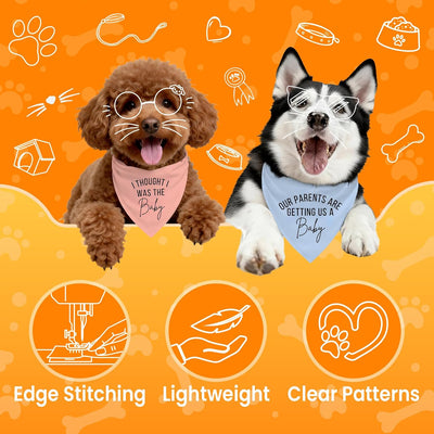 2 Bandanas Ajustables para Perros Pequeños Medianos y Grandes