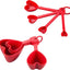 Set 8 Tazas y Cucharas Medidoras Melamina Corazón
