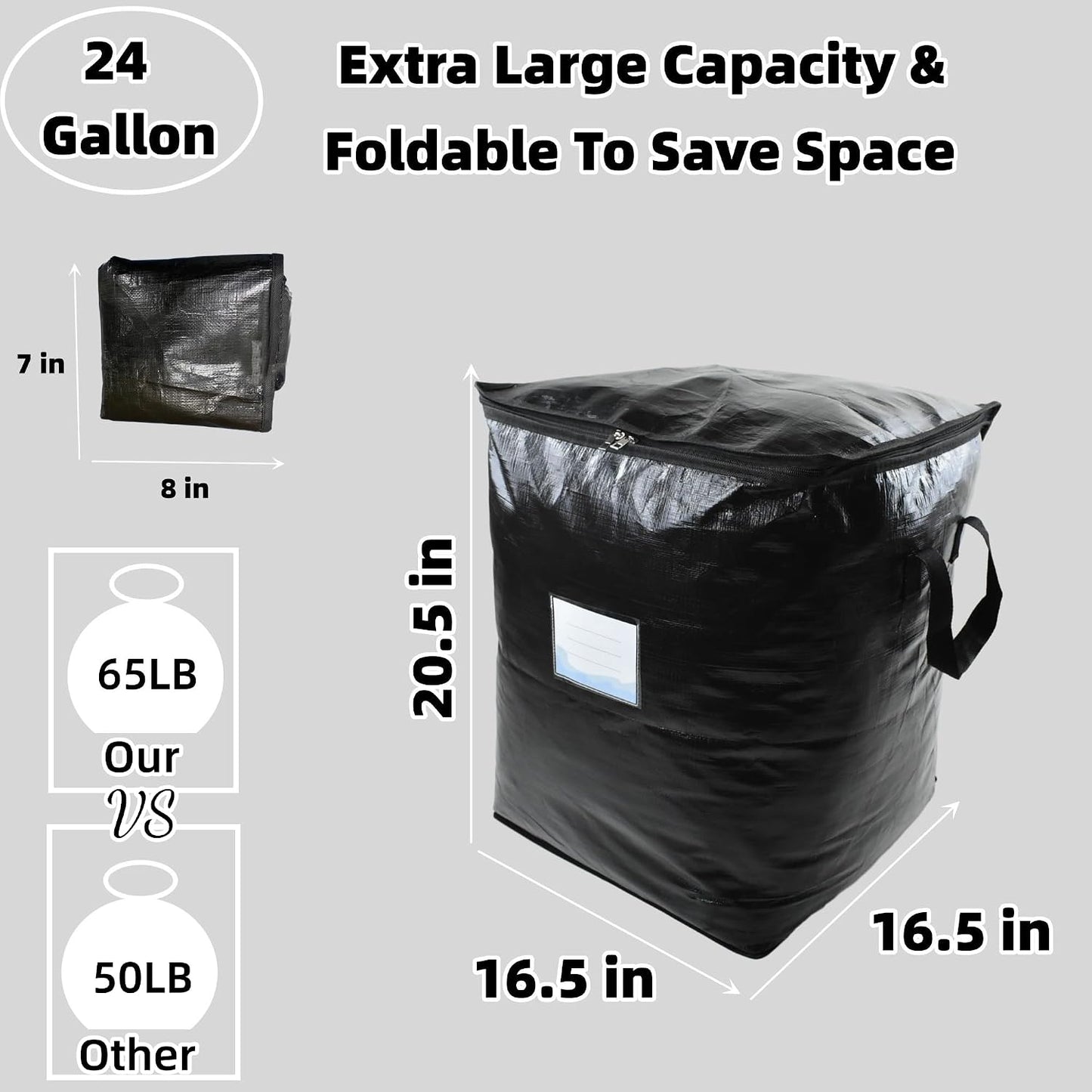6 Pzas Bolsas Almacenamiento 91L para Ropa y Ropa de Cama