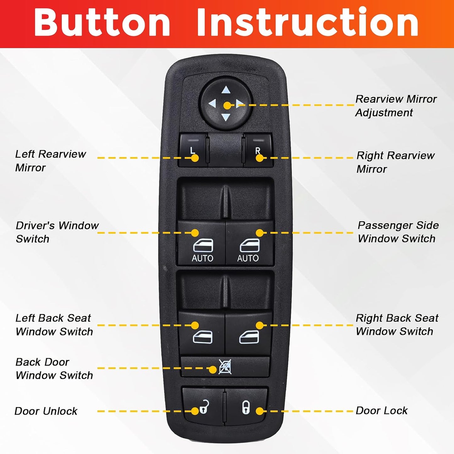Interruptor maestro ventana Dodge Charger 2011-12
