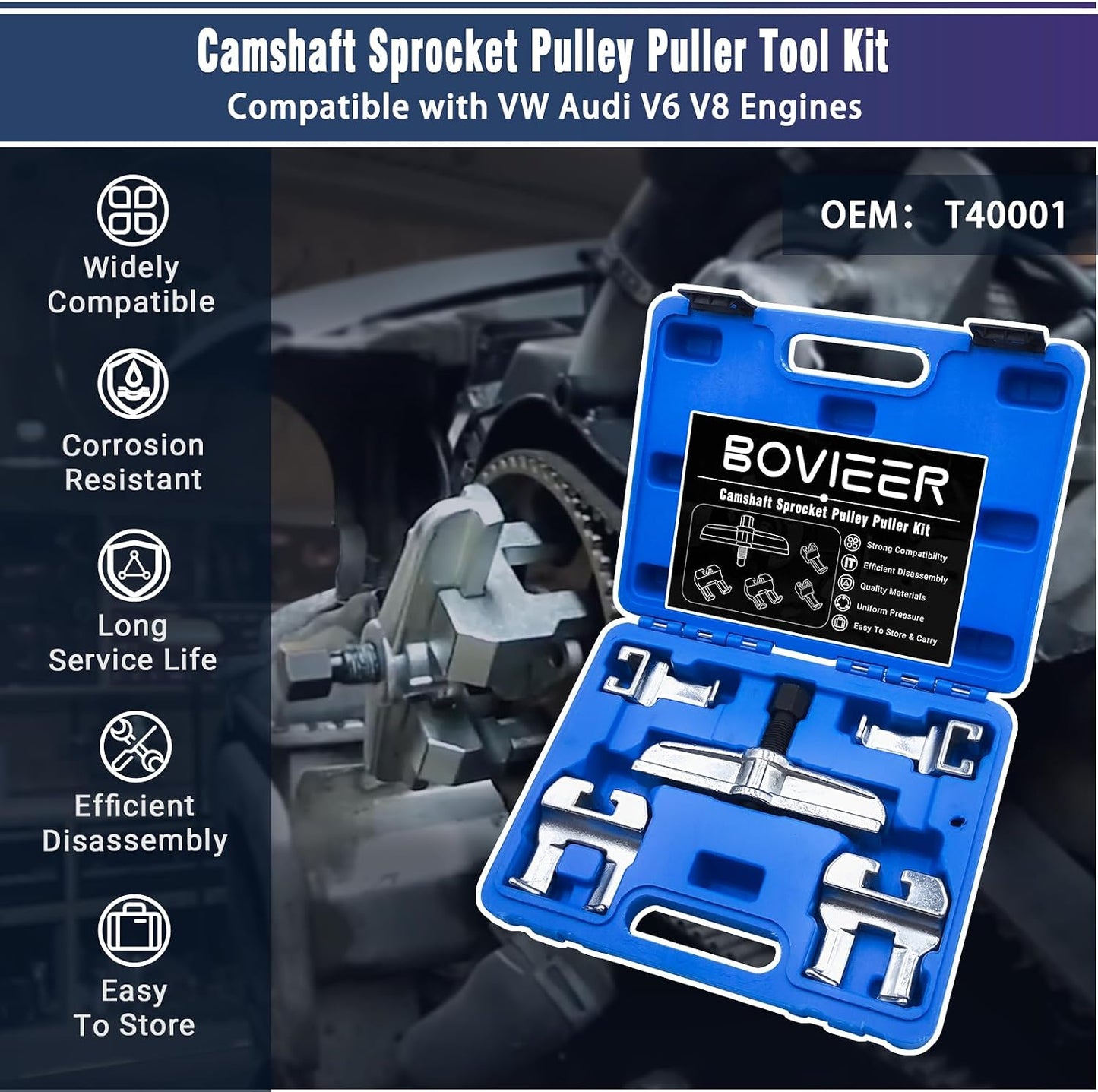 Kit extractor polea piñón leva VW Audi V6 V8 T40001