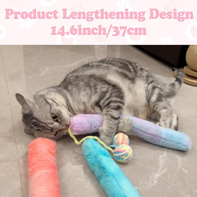 Juego pateador gatos 3 pzas hierba gatera con campana 37cm