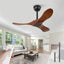 Ventilador techo madera 36pulg control remoto 6 vel