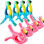 8 Clips Toalla Playa Soporte Resistentes Tamaño Jumbo Rosa Azul