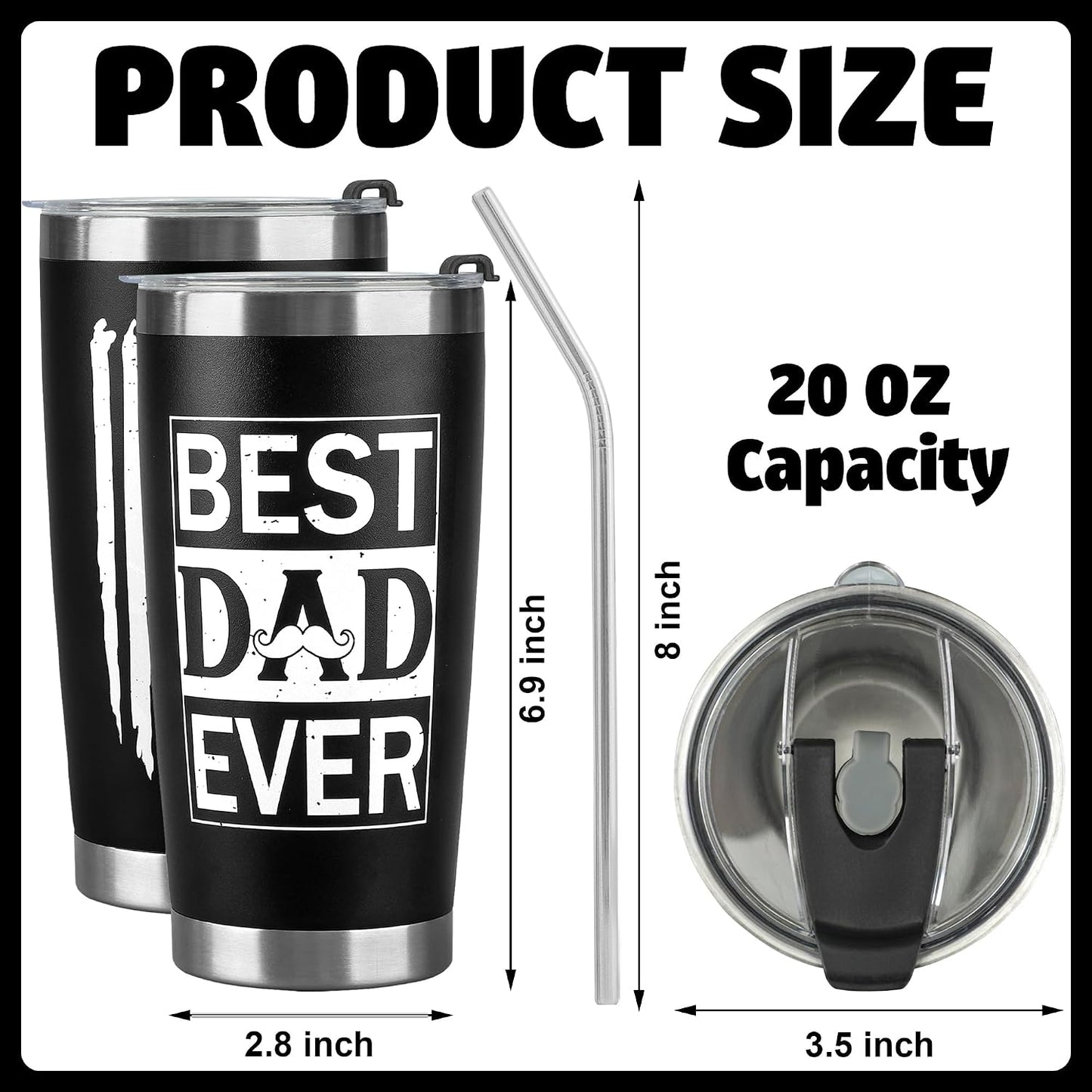 Vaso grabado 20oz regalo dia del padre hombre