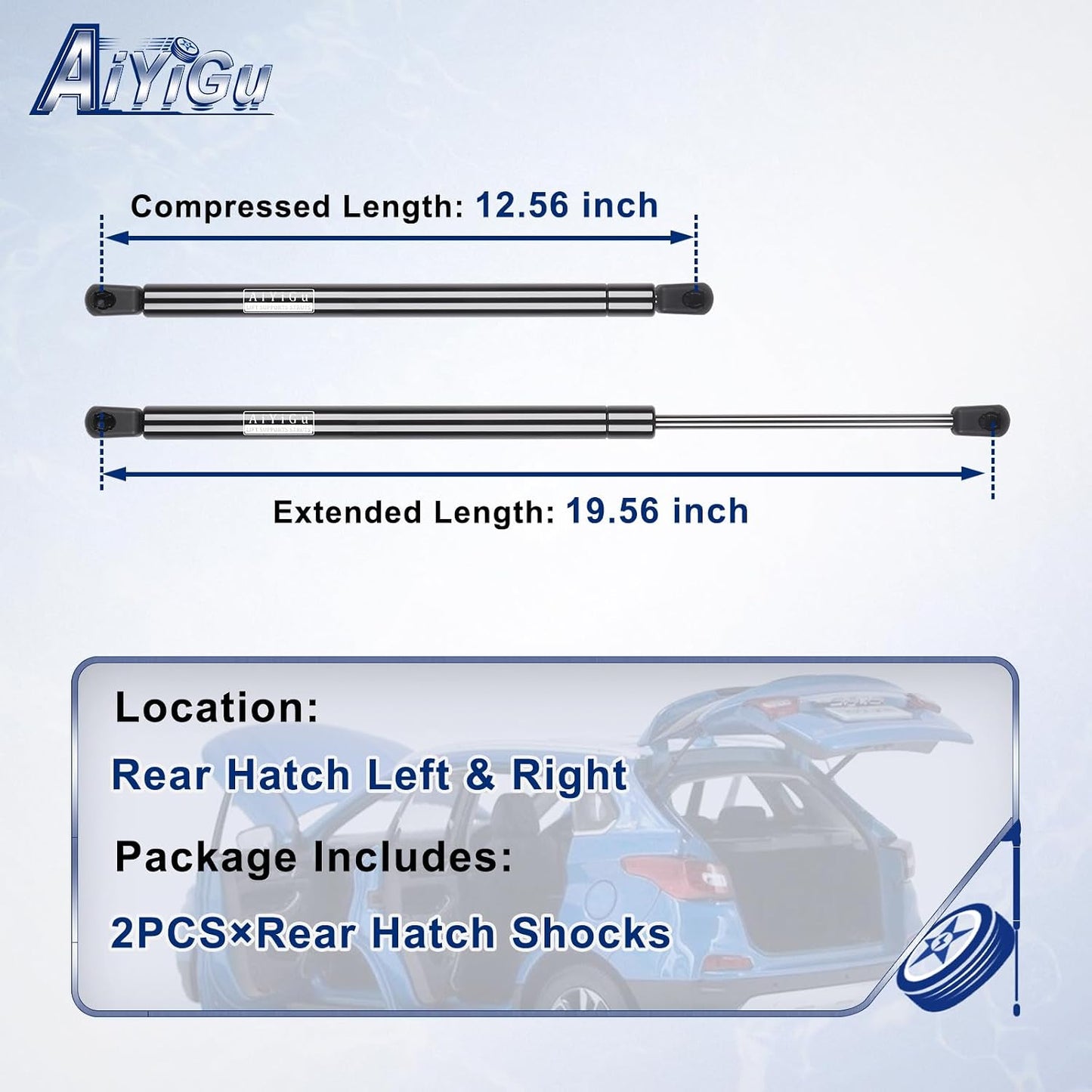 Soportes escotilla trasera Mini Cooper 02-14 comp 2 Pzas