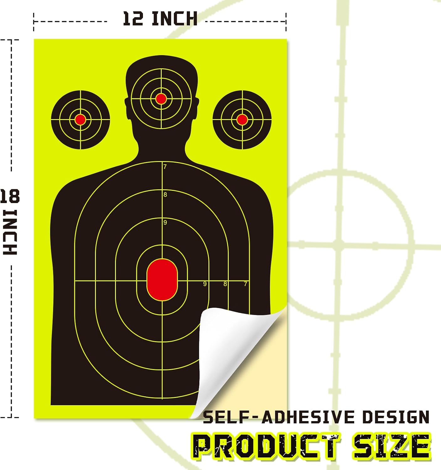 Objetivos papel autoadhesivo 12x18pulg rifle