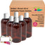 6 Pzas Botellas PET 16oz con tapas disco impermeables Ámbar