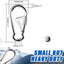 2 Mosquetones Acero Inox 304 5.5" Resistentes para Camping