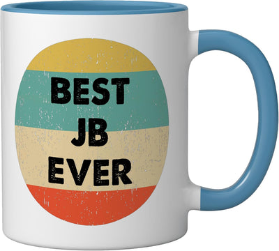 Taza cerámica Jb Name azul/blanco