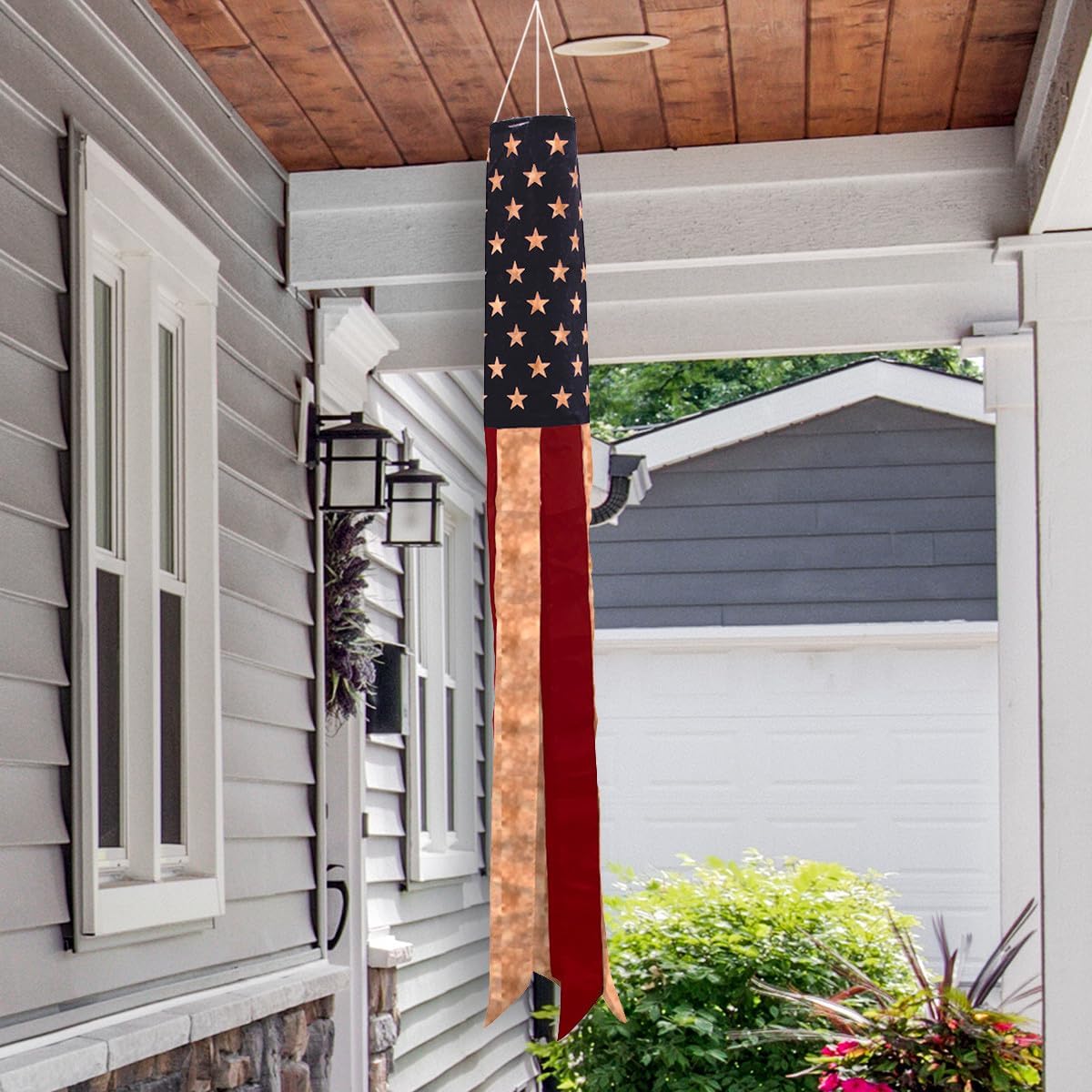 Vela viento teñida estilo USA