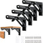 Soportes plegables pared 10pulg metal 4pzas ahorro espacio