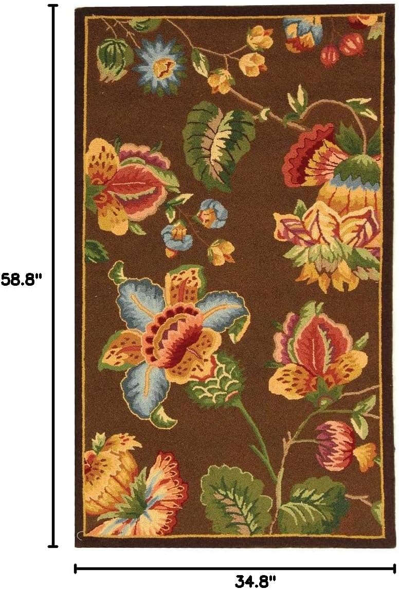 Alfombra lana francesa marrón zona alta tráfico 2'9x4'9