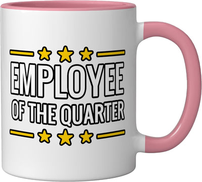 Taza cerámica para reconocimiento al equipo rosa/blanco