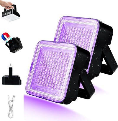 2 Luces UV Negras Recargables 60W para Mascotas