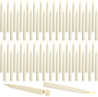 60 Velas LED Parpadeantes Marfil 8.5pulg para Decoración