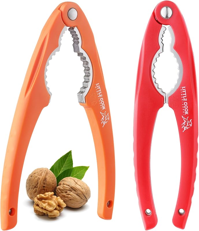 2 Galletas Acero Inox para Nueces y Castañas Mango Plástico