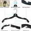 Perchas plástico con gancho metal giratorio 360° set