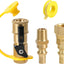 Adaptador conexión rápida propano RV 1/4 kit válvula cierre