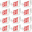 Pack 12 letreros salida doble cara luces LED batería UL