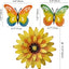 Decoración pared metal mariposa set 3 pzas