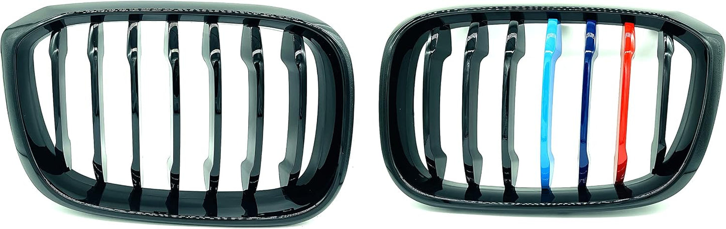 Parrilla X3 X4 set 2 pzas ABS negro brillante