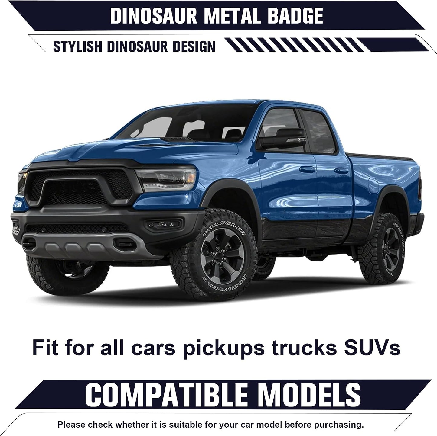 Insignias dinosaurio comp RAM TRX 1500 pegar negro