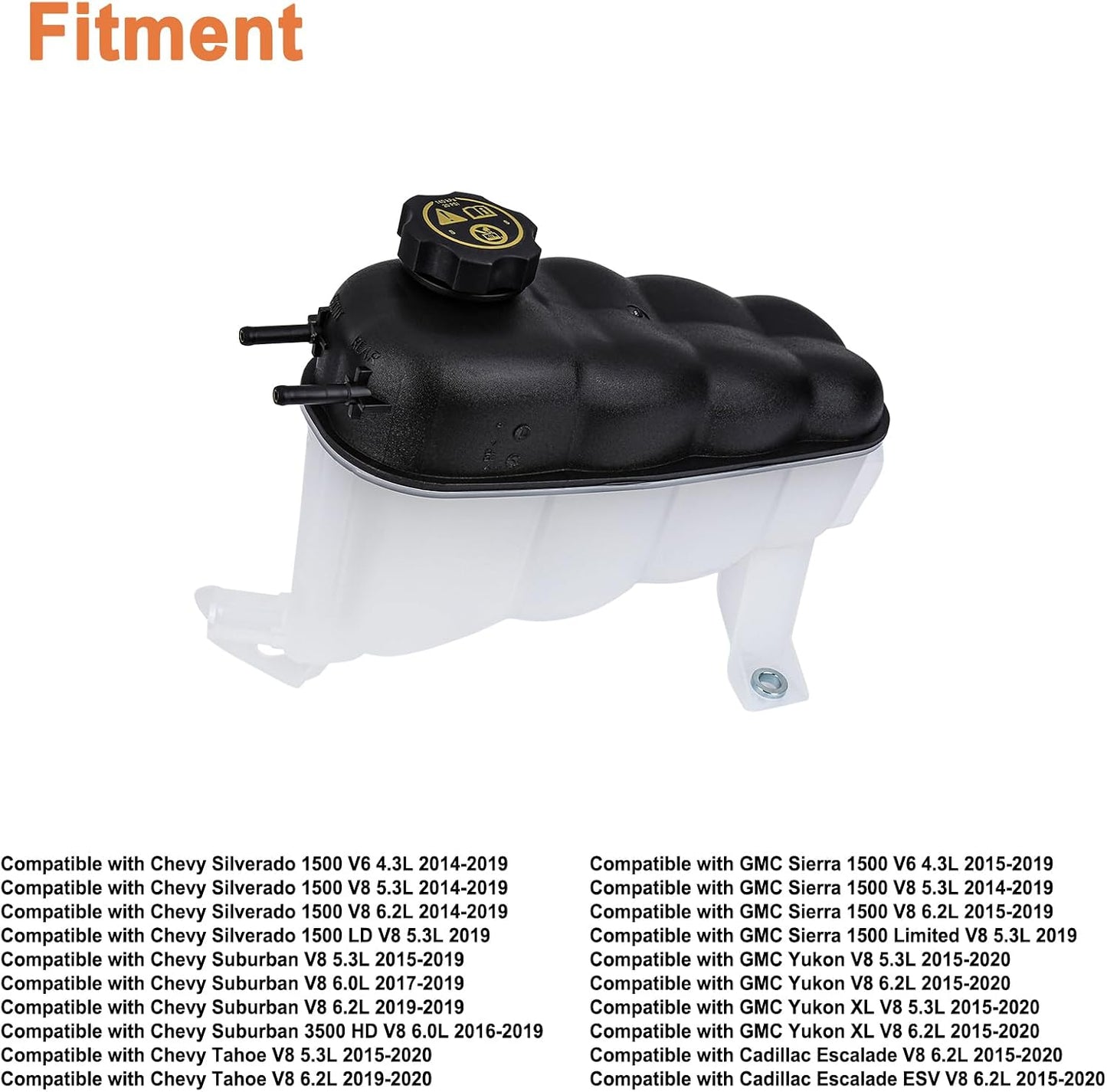 Tanque refrigerante motor con tapa comp Chevy Silverado 14-19