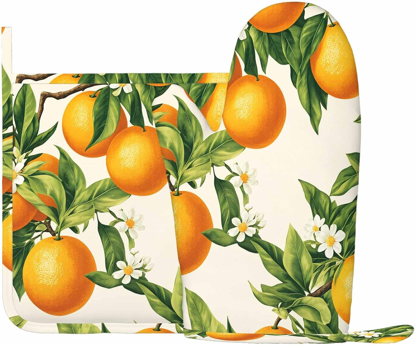 Manopla horno naranja soporte olla silicona resistente calor