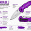 Cuchillo bolsillo acero inox 5pulg hoja fina EDC arcoíris