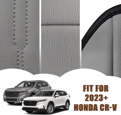 Funda consola central Honda CR-V 23-26 piel vegana borde gris