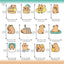 Soporte cupcakes 3 niveles decoración capybara 24 pzas