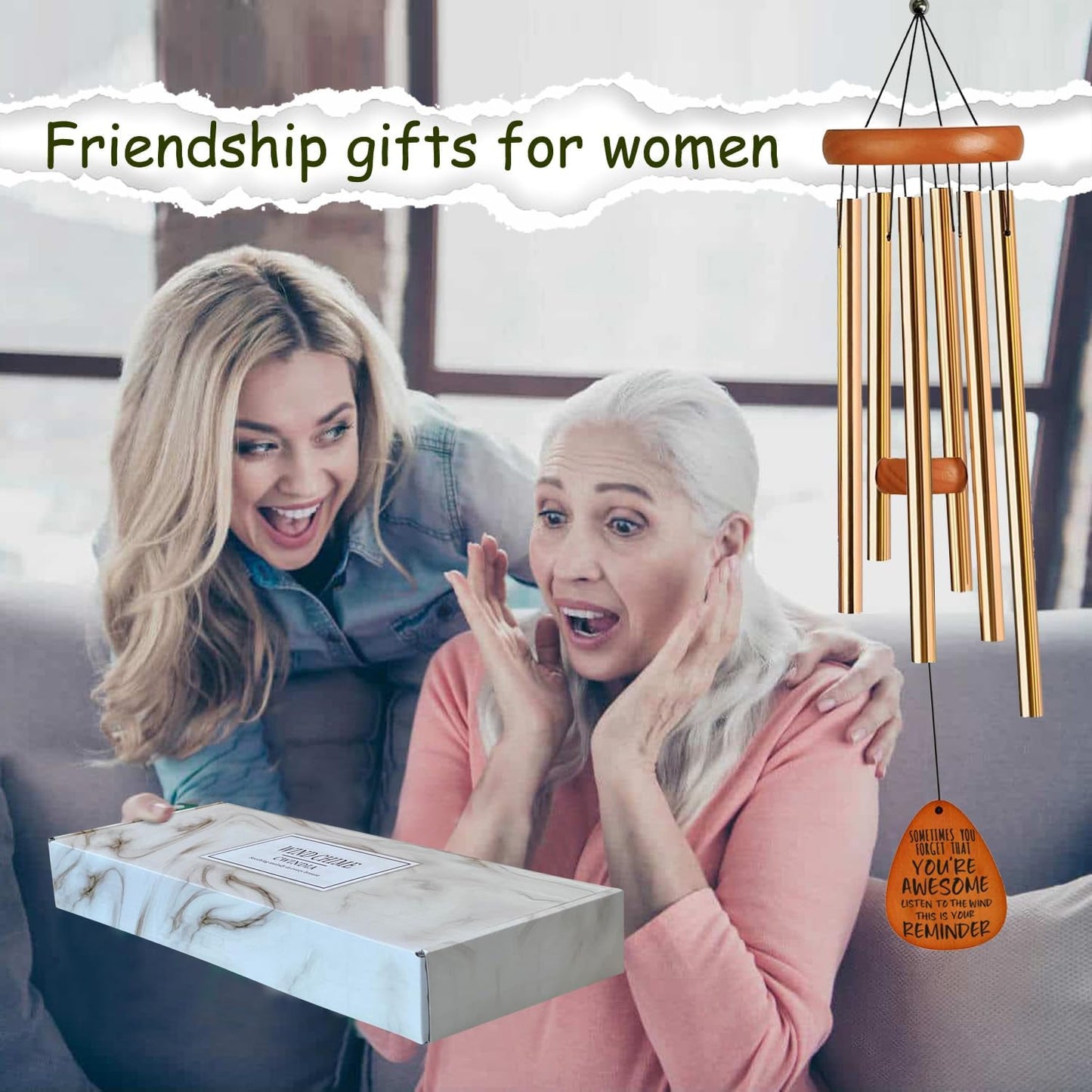 Campanas de viento 35" regalos para amigos y familia