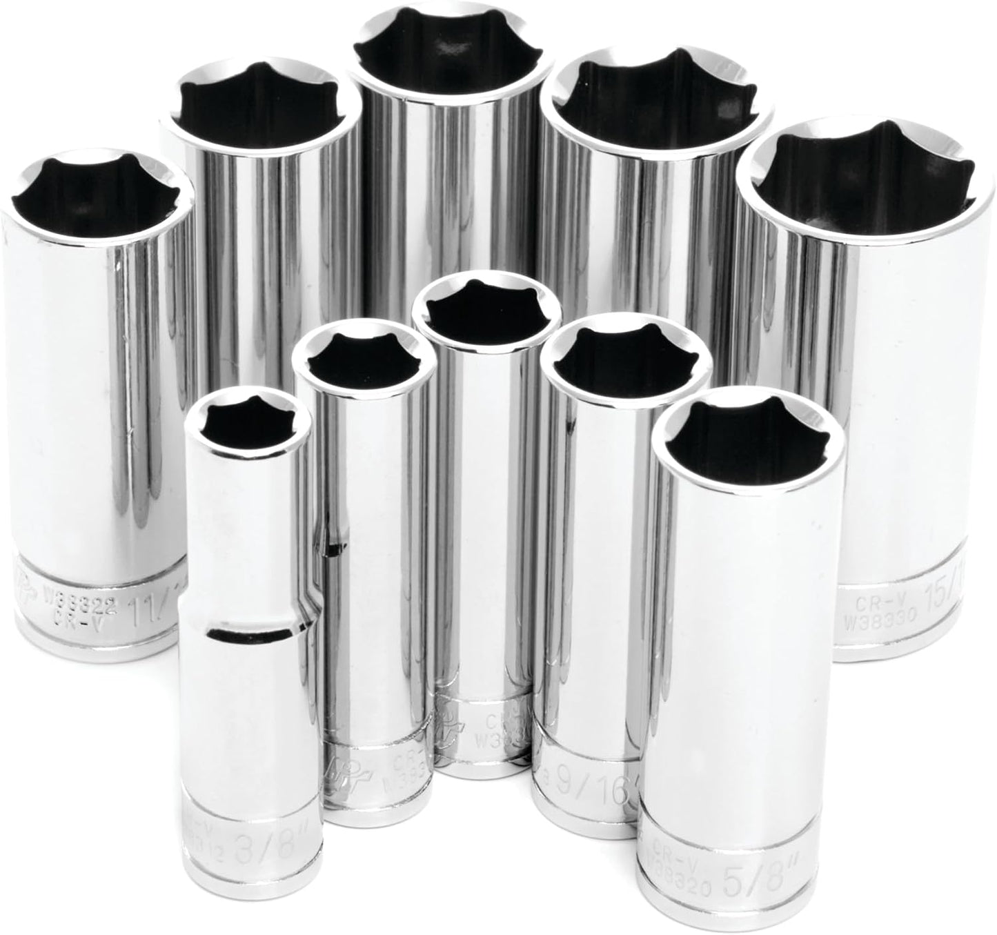 Set 10 Pzas Llaves Profundas SAE 3/8"