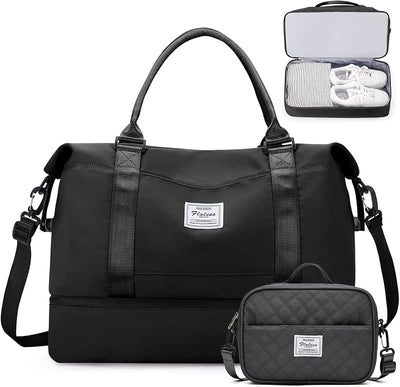 Bolsa viaje mujer con compartimento zapatos y aseo personal
