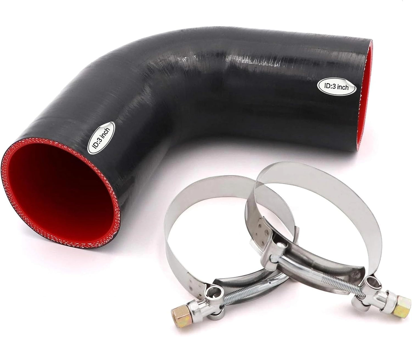 Acoplador codo 90 grados manguera silicona 3"