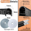 Protectores borde puerta auto goma U negro