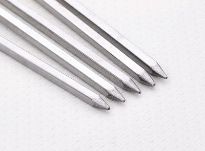 24 Pinchos Acero Inox 12" para Barbacoa Cuadrada