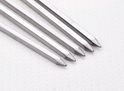 24 Pinchos Acero Inox 12" para Barbacoa Cuadrada