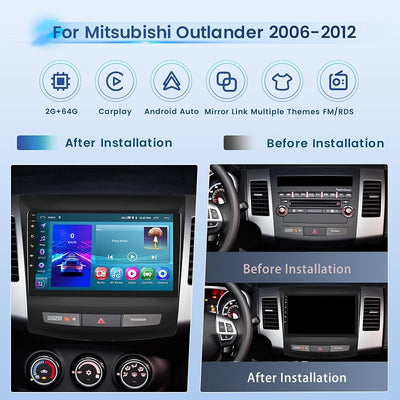 Radio Android 15 Car Play Outlander 06-12 9 Pantalla Táctil