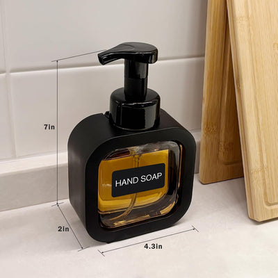 Dispensador jabón espuma 10oz plástico negro