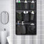 Organiz. ducha malla 2 bolsillos 3 anillos negro