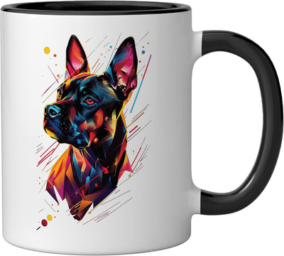 Taza cerámica para perro negra/blanca
